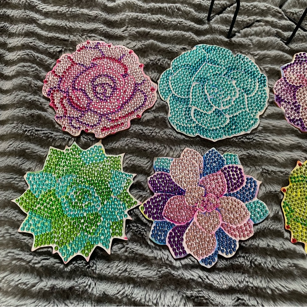 Diamond Art Coaster Set - Picture 3 of 4